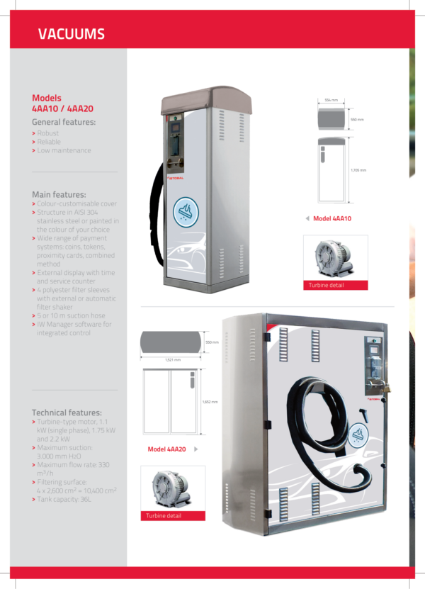 ASPIRADOR AUTOSERVICIO DOBLE POR FICHA